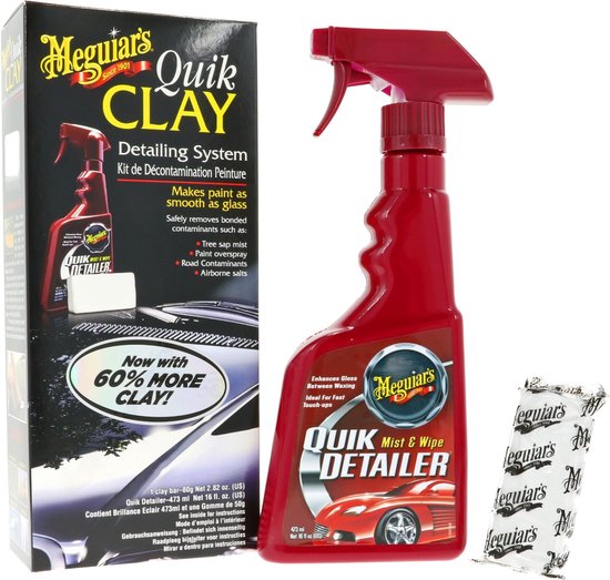 Meguiar's Quik Clay Starter Kit - Autolak reinigen - Boomhars verwijderen auto