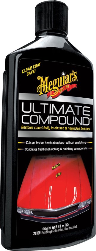 Meguiar's Ultimate Compound - Krassen verwijderen auto - Autolak herstellen - 450 ml