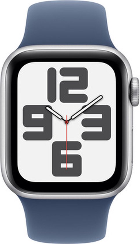 Apple Watch SE 2024 GPS 40mm Silver Aluminium Case with Denim Sport Band - M/L