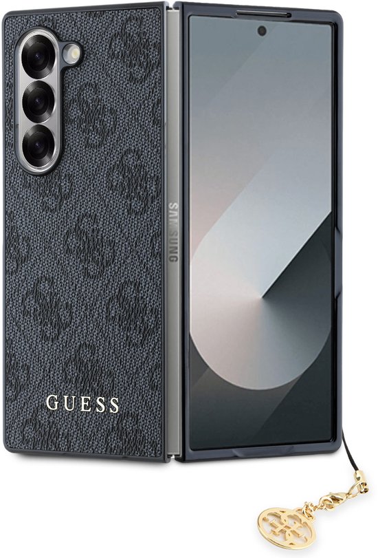 Guess Hoesje Geschikt voor Samsung Galaxy Z Fold 6 - Charm Back Cover - Zwart