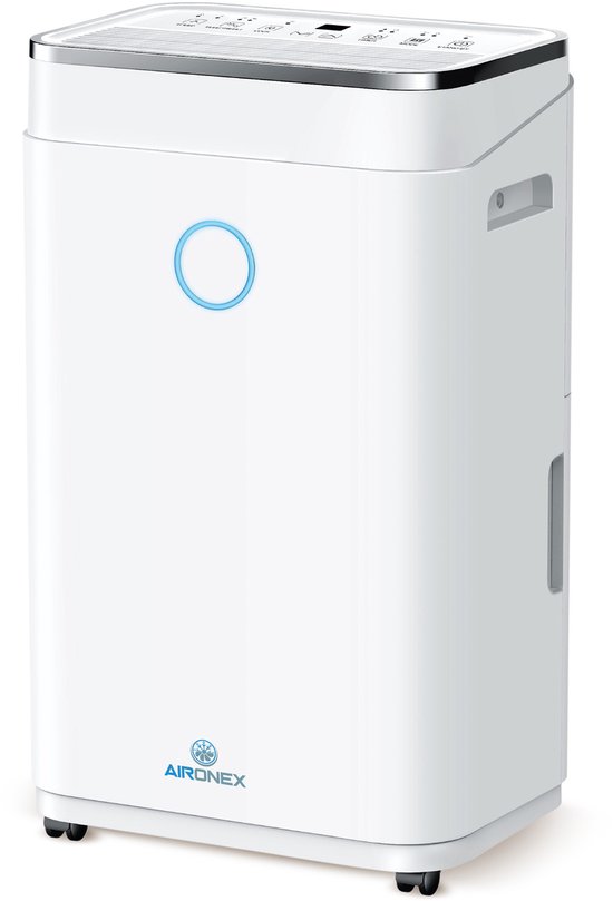 Aironex Luchtontvochtiger 20 ltr - Ontvochtigt 20 liter per dag - Voorkomt Schimmel - Stil - Geschikt voor woonkamer, slaapkamer, badkamer, kelder en garage - Vochtvreter- Luchtontvochtiger en Luchtreiniger- Krachtige ontvochtiger - Dehumidifier